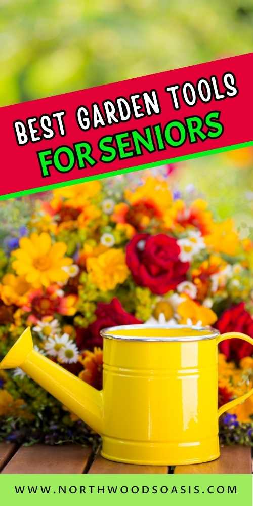 Lightweight watering can tool for senior gardeners
